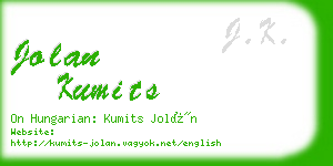 jolan kumits business card